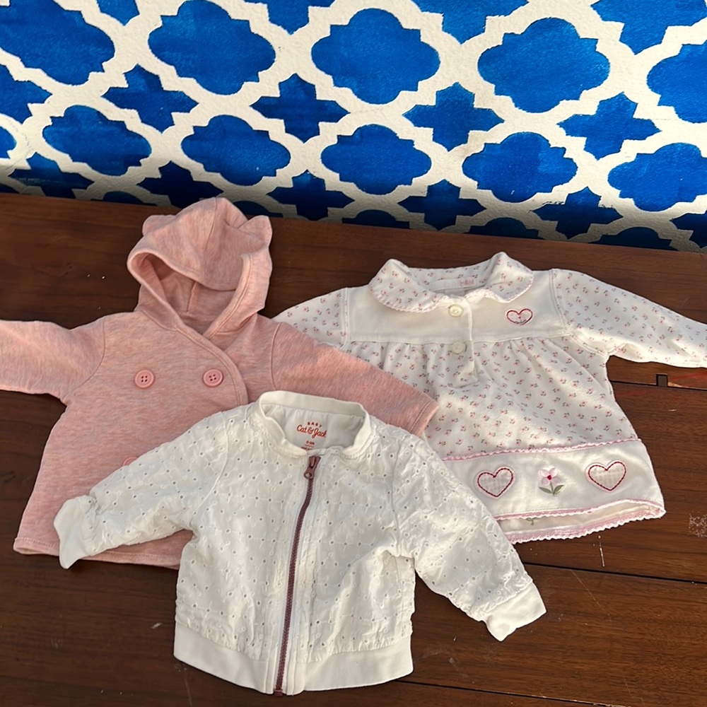 Girls light weight jackets lot of 3
